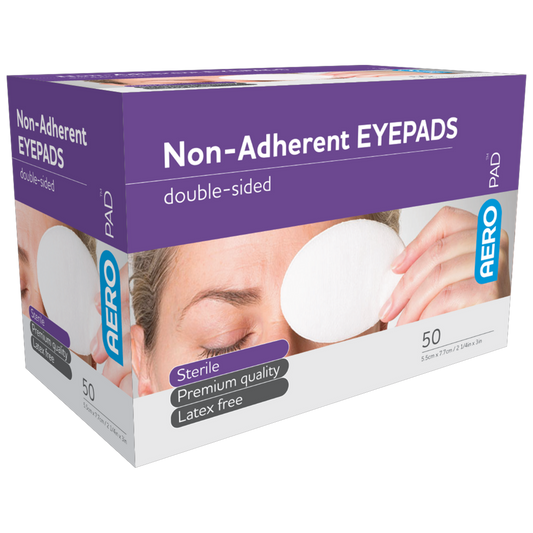 AEROPAD Non-Adherent Eye Pads 5.5cm x 7.7cm Box of 50