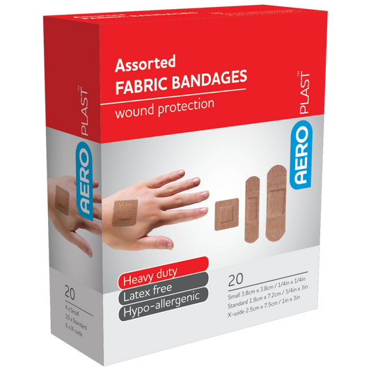 AEROPLAST Premium Fabric Assorted Dressings - 6 x Boxes of 20