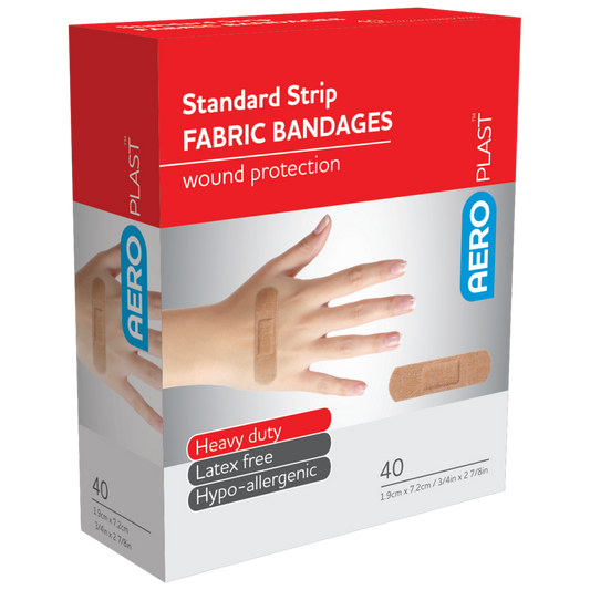 AEROPLAST Premium Fabric Standard Strip 7.2 x 1.9cm - 6 x Boxes of 40