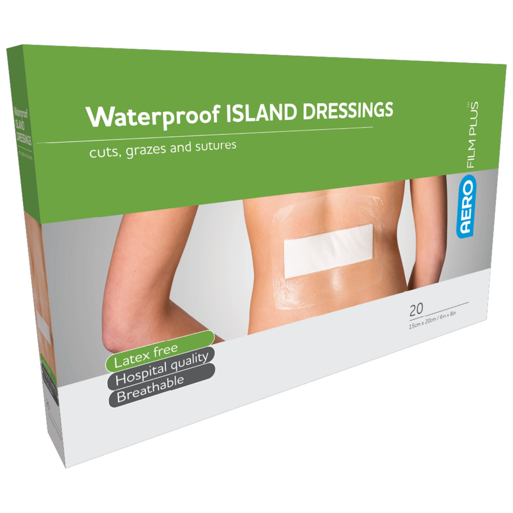 AEROFILM PLUS Waterproof Island Dressing 15 x 20cm Box of 20