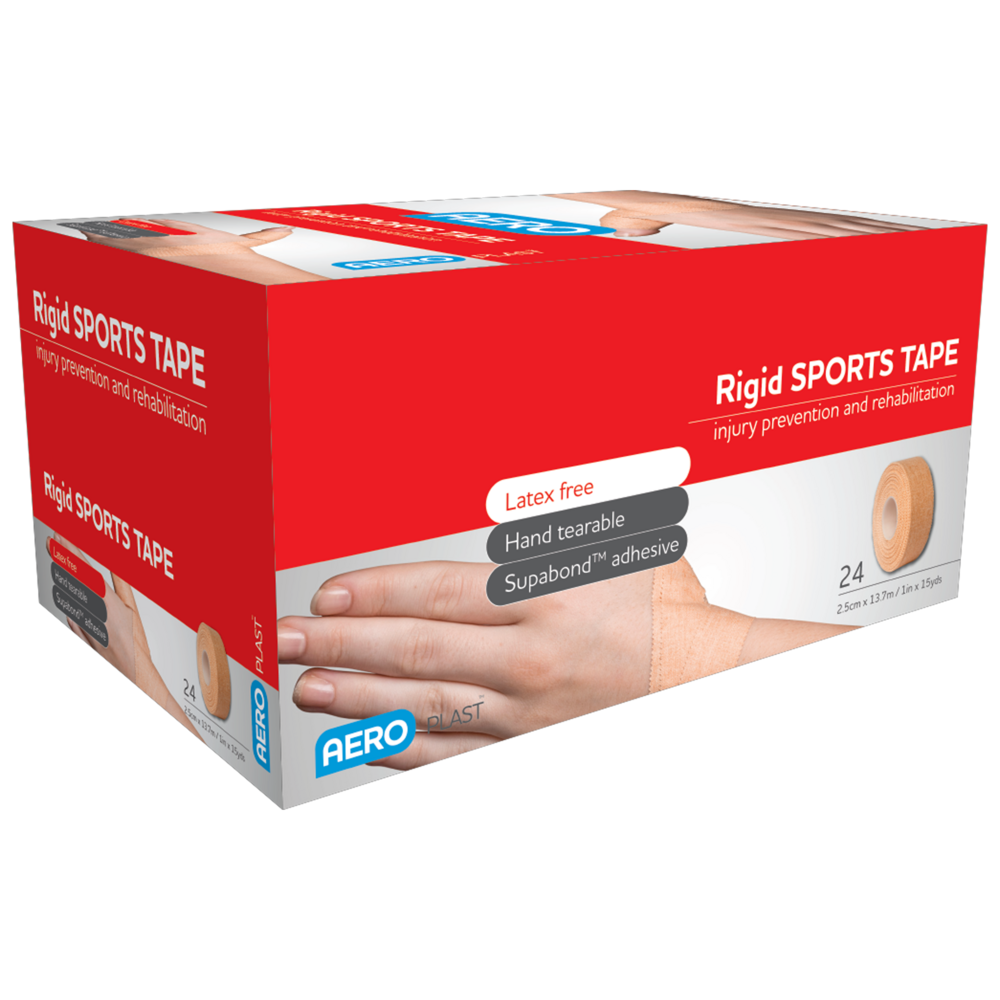 AEROPLAST Rigid Sports Tape 2.5cm x 13.7M Box of 24