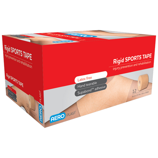 AEROPLAST Rigid Sports Tape 5cm x 13.7M Box of 12