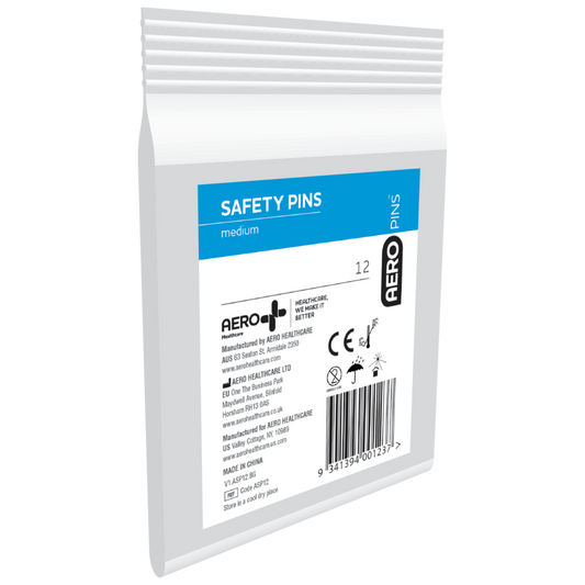 AEROPINS Medium Safety Pins - 500 x bag of 12