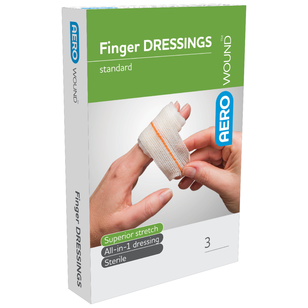 AEROWOUND Finger Dressing Envelope of 3