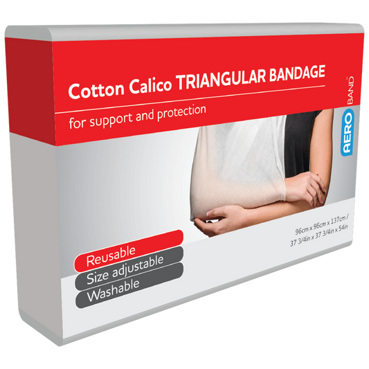 AEROBAND Cotton Calico Triangular Bandage 96 x 96 x 137cm Bag of 10