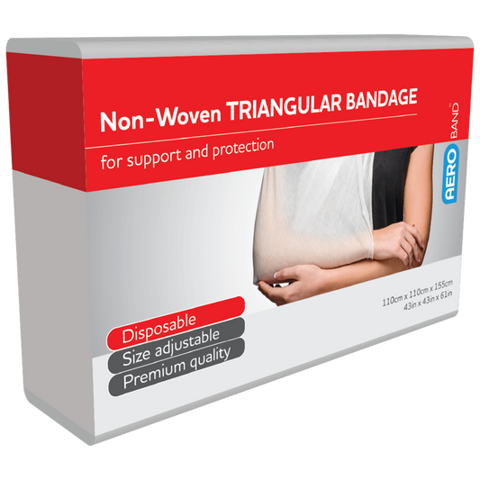 AEROBAND Non-Woven Triangular Bandage 110 x 110 x 155cm Bag of 10