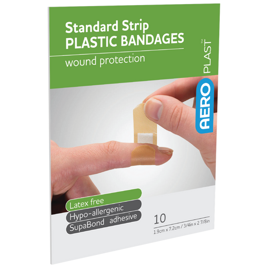 AEROPLAST Plastic Standard Strip 7.2 x 1.9cm - 30 x Boxes of 10