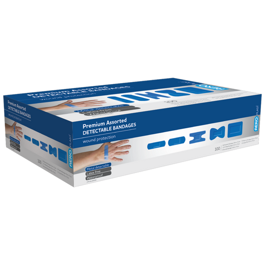 AEROPLAST Premium Detectable Assorted Dressings - 12 x Boxes of 100