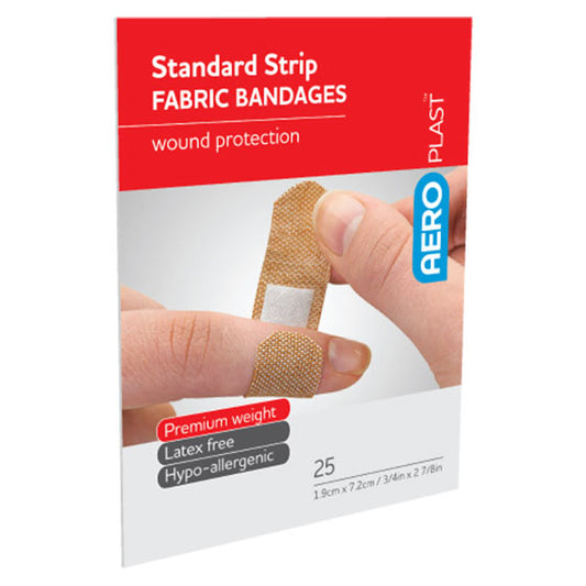 AEROPLAST Premium Fabric Standard Strip 7.2 x 1.9cm - 15 x Boxes of 25